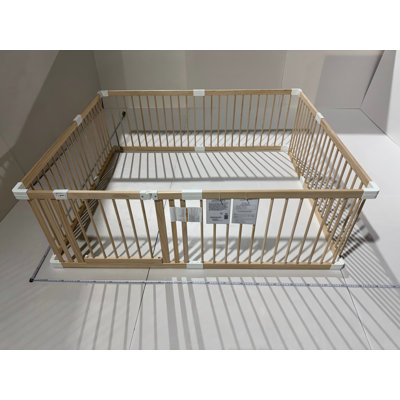 Natural Pine Wood Baby Playpen