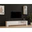Modern White TV Unit & Wall Shelf Set, 63.0 x 13.0 x 10.6 inches | 100% Melamine Coated Particle Board, Thickness: 0.7 inches | Multiple Shelves for Extra Storage | Wall-Mountable, Stylish & Functional Design-636616560