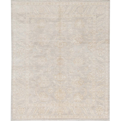 Hand-Knotted High-Quality Beige Area Rug