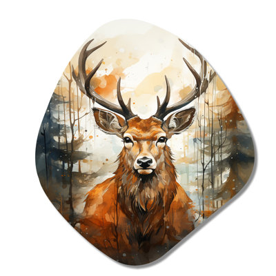 Deer Wonderers V - Décoration murale irrégulière en forme de nébuleuse en forme de cerf