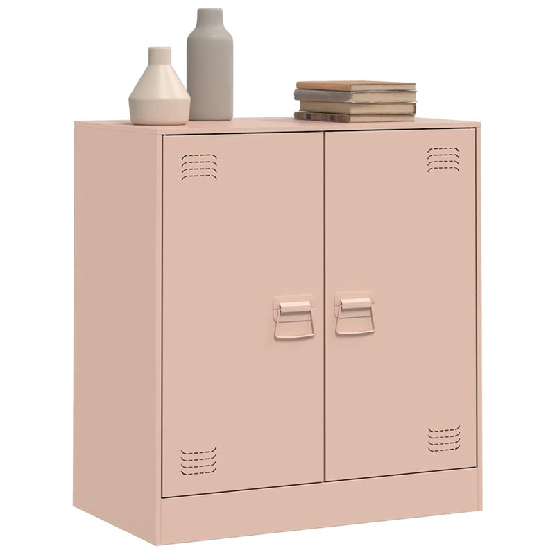 Shelman Steel Accent Cabinet, Pink