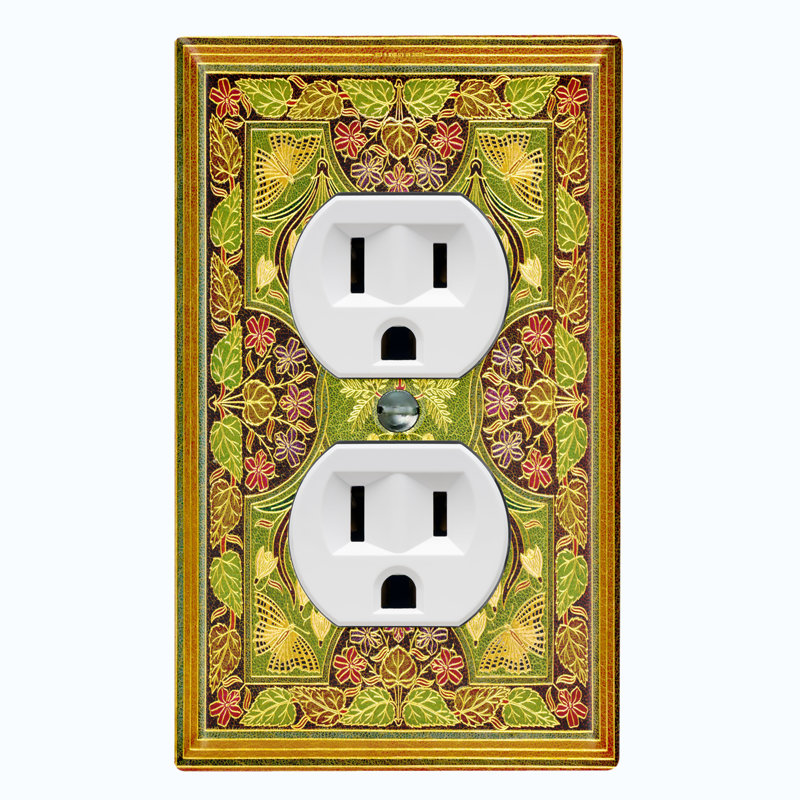 Victorian Vintage Elegant Flower Leaves Butterfly 1-Gang Toggle Light Switch Wall Plate