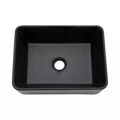 Myhomekeepers 12'' Ceramic Rectangular Bathroom Sink