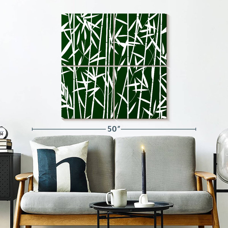 Harnek Lush Bamboo Grove Pattern, 32" H x 32" W