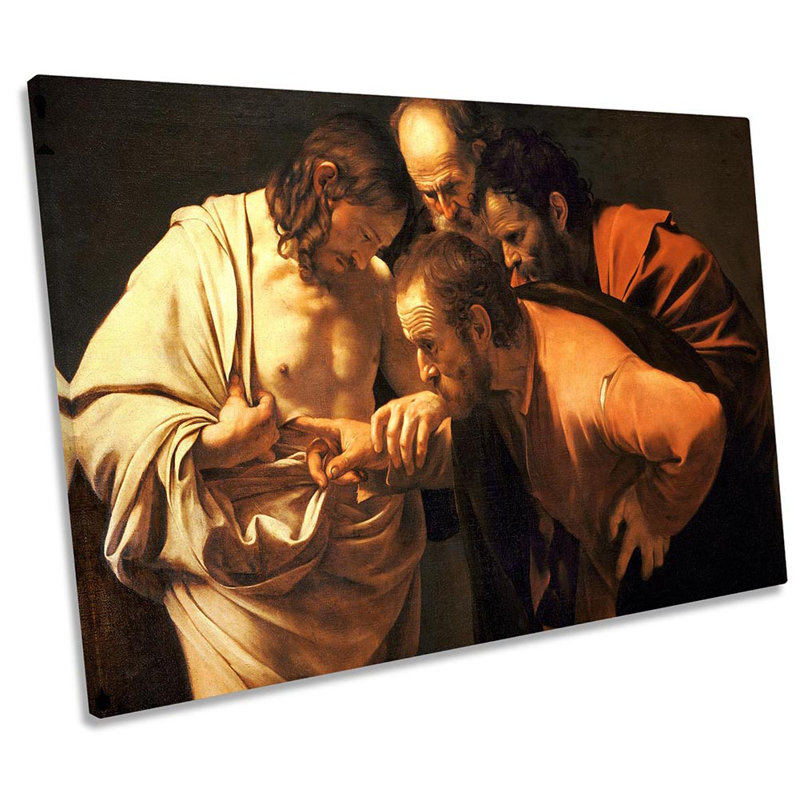 Caravaggio Doubting Thomas by Caravaggio - Wrapped Canvas Print, 61cm H x 91.4cm W x 4cm D