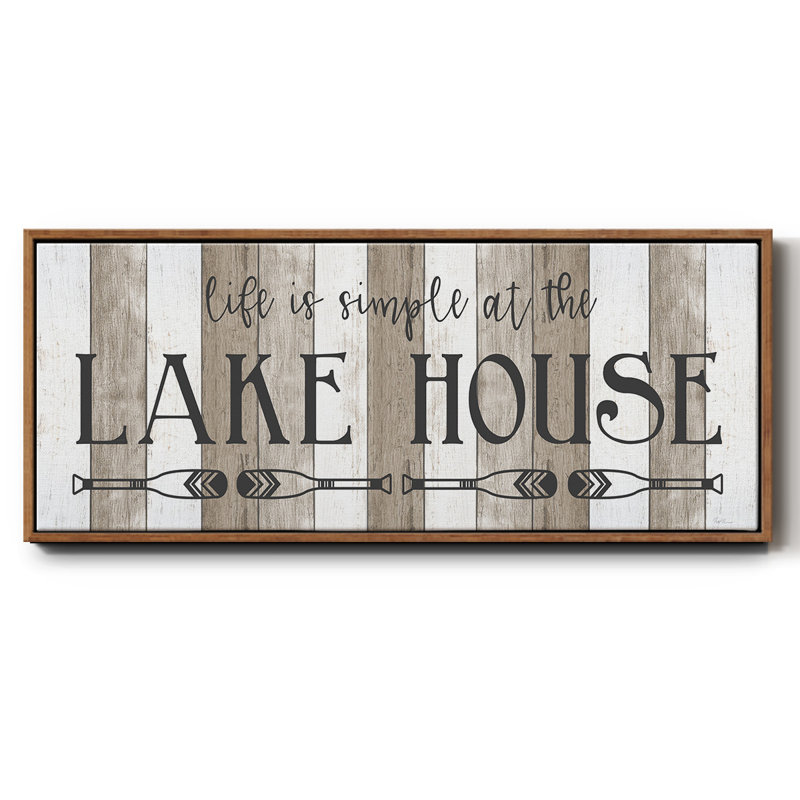 Simple at the Lake House - Toile encadrée, H 8 po x l 20 po