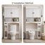 Corneliea 70'' H Freestanding Over-the-Toilet Storage Cabinet with Doors and Side Shelves-120149672