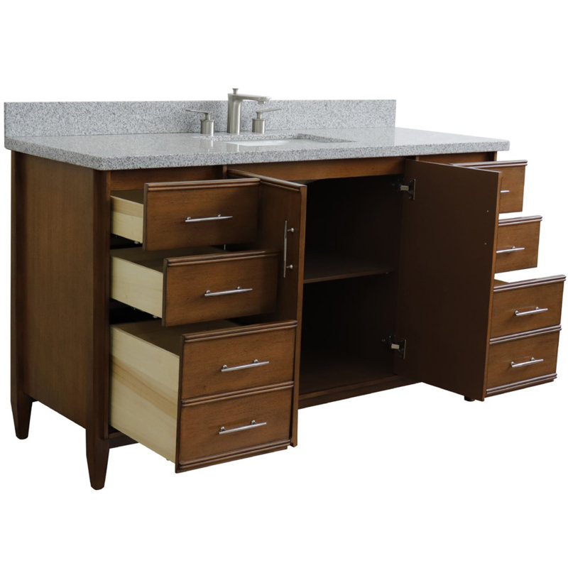 Ensemble de meuble-lavabo simple 61 po Harvin, gris