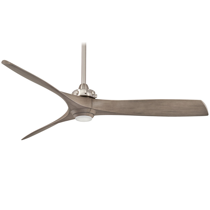 60" Aviation 3 - Blade LED Standard Ceiling Fan with Remote Control and Light Kit Included