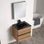 Meuble-lavabo flottant 24 po avec lavabo - armoire murale tout en bois avec tiroirs à fermeture en douceur, conception à dossier ouvert et plateau en céramique durable-448412595-448412593