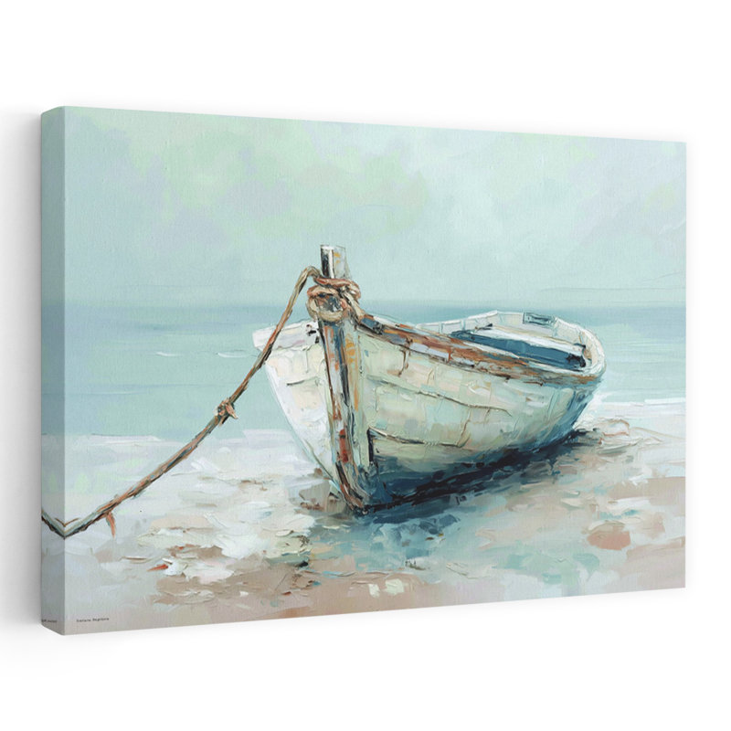 «Calm On The Creek Peaceful Serene Abstract Coastal Landscape», art mural, H 40 po x l 60 po