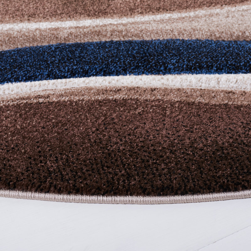 Dubberly Abstract Area Rug, Round 3'