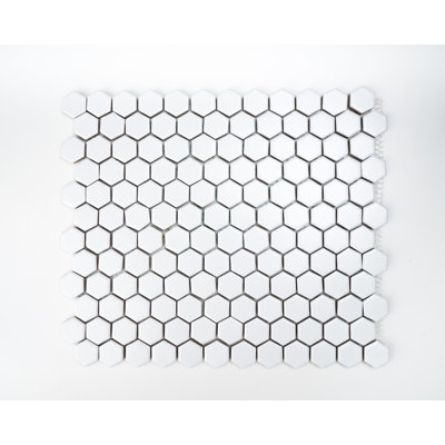 Hexagon Matte Porcelain Mosaic Tile - (Box Of 20 Sheets)