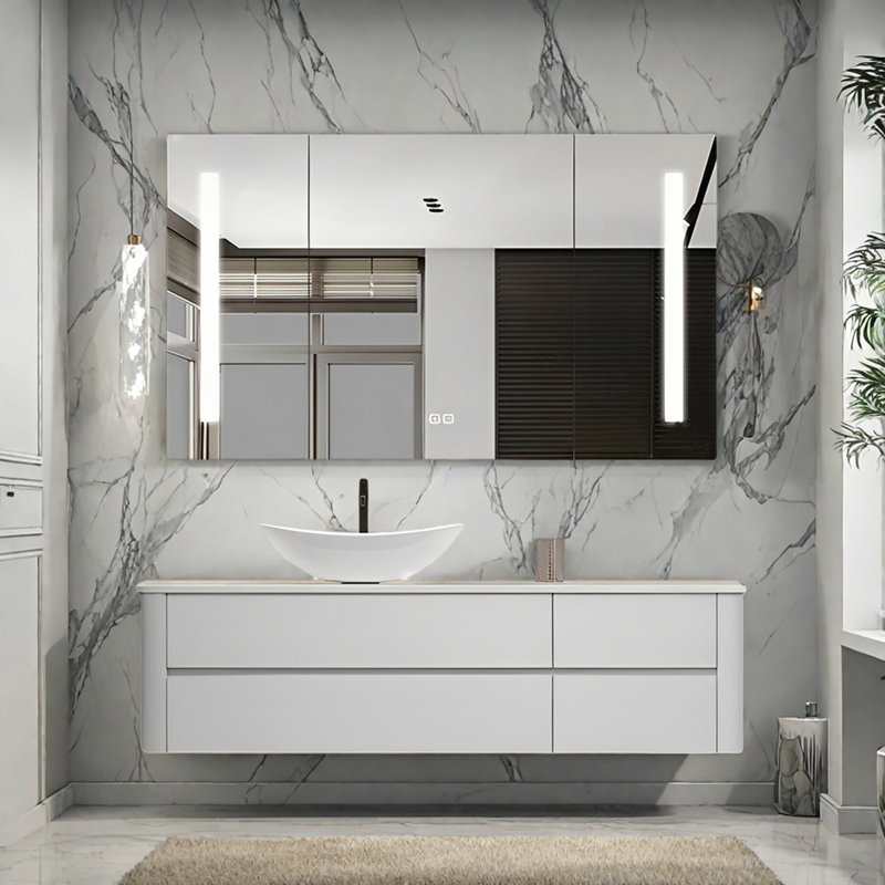 Simple modern rock plate bathroom cabinet