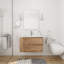 Meuble-lavabo mural 30 po avec lavabo en gel, tiroir à fermeture en douceur