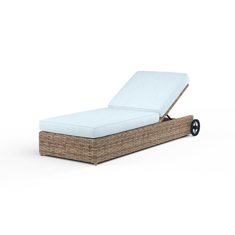 Havana Outdoor Patio Chaise Lounge, Canvas Skyline Sunbrella®