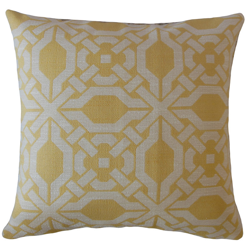 Olson Geometric Feather Reversible Throw Pillow, 18" x 18"