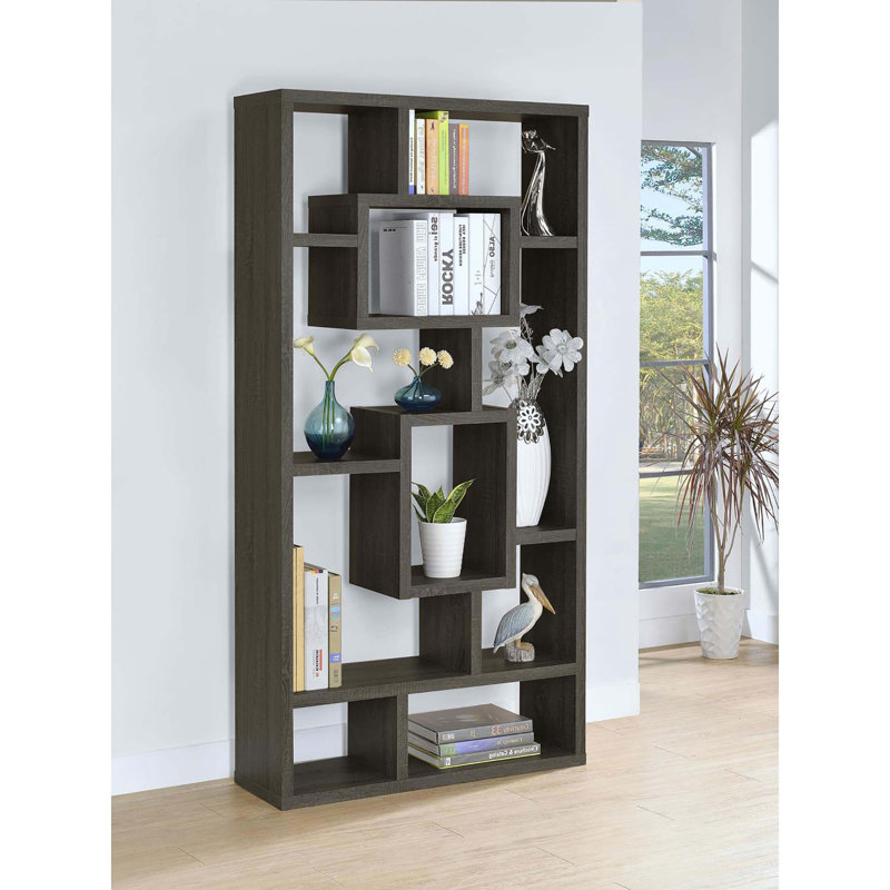 Bibliothèque Arran-William, H 70,75 po x l 35,5 po x P 11,5 po, Gris