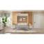 Lit escamotable double avec 2 tiroirs, beige