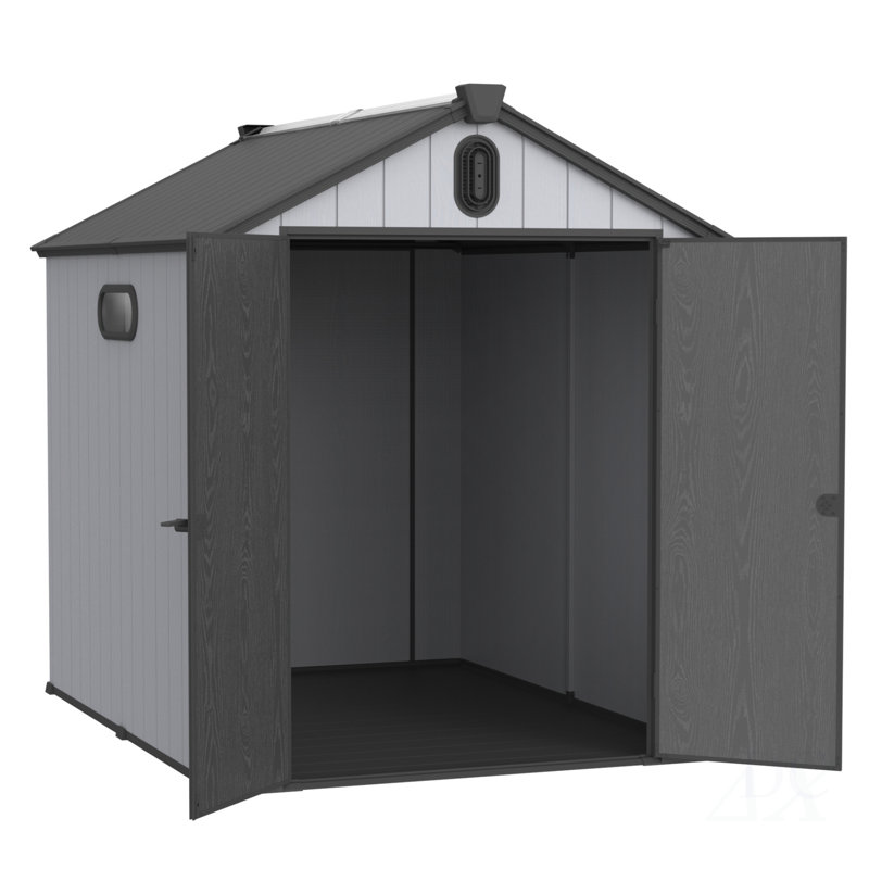 XWT012-1 Remise de rangement en plastique 6 * 8ft pour jardin à grande flèche