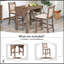 Ensemble de salle à manger 3 pièces à hauteur de comptoir avec table à abattants et chaises rembourrées pour espaces compacts-730238558-730238545