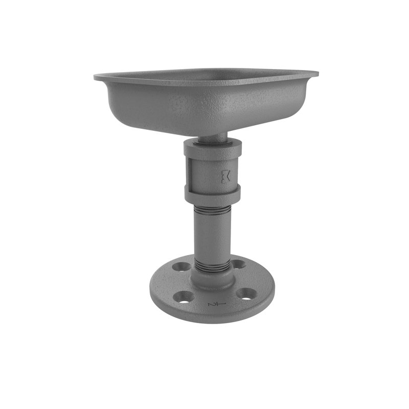 Plat à savon meuble-lavabo top Bayer, Gris mat