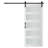 36" x 84" Tempered Frosted Glass Sliding Barn Door with Installation Hardware-59113936