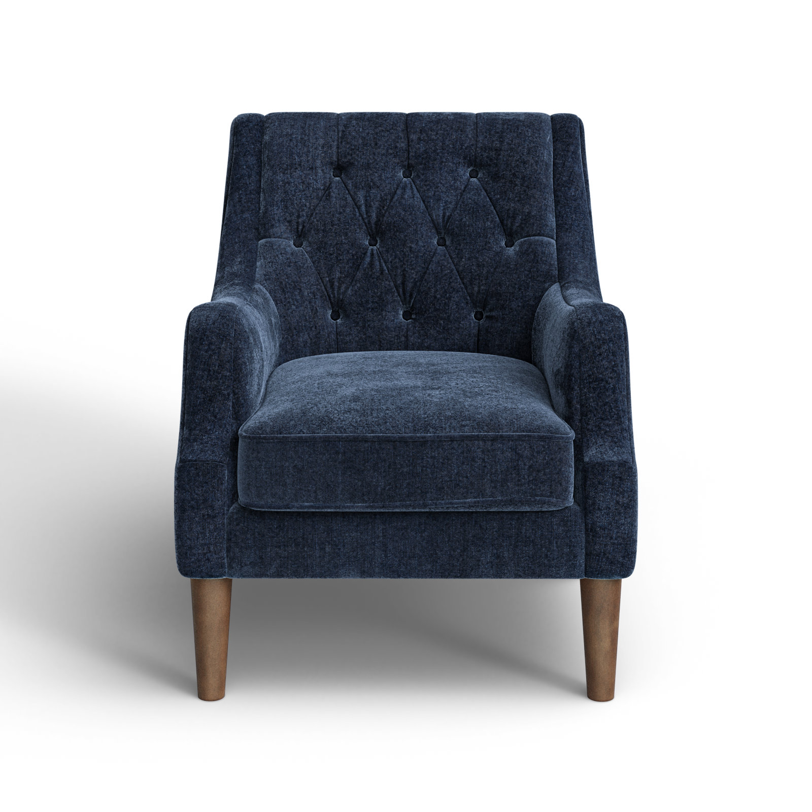 Anatonia 29.25 Wide Tufted Wingback Chair Birch Lane Fabric Navy