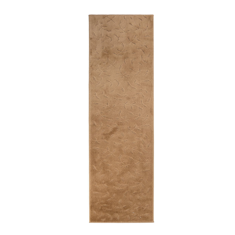 Tapis de couloir beige sur mesure à taille moyenne, Tapis de couloir 2 pi 2 po x 25 pi