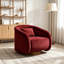 Fauteuil d'appoint pivotant, fauteuil demi-tonneau pivotant à 360 degrés-1851053437