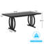 63'' Large Computer Desk Meeting Table Office Desk Workstation 4-6 People Heavy Duty Metal Frame