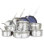Batterie de cuisine en acier inoxydable 15 pièces 3 plis Viking