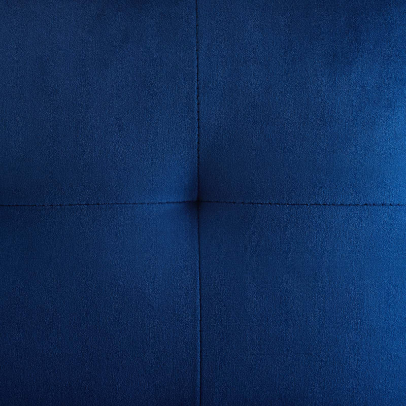 Tabouret de bar en acier inoxydable Privy Performance de Modway, Or / velours bleu marine, Noir