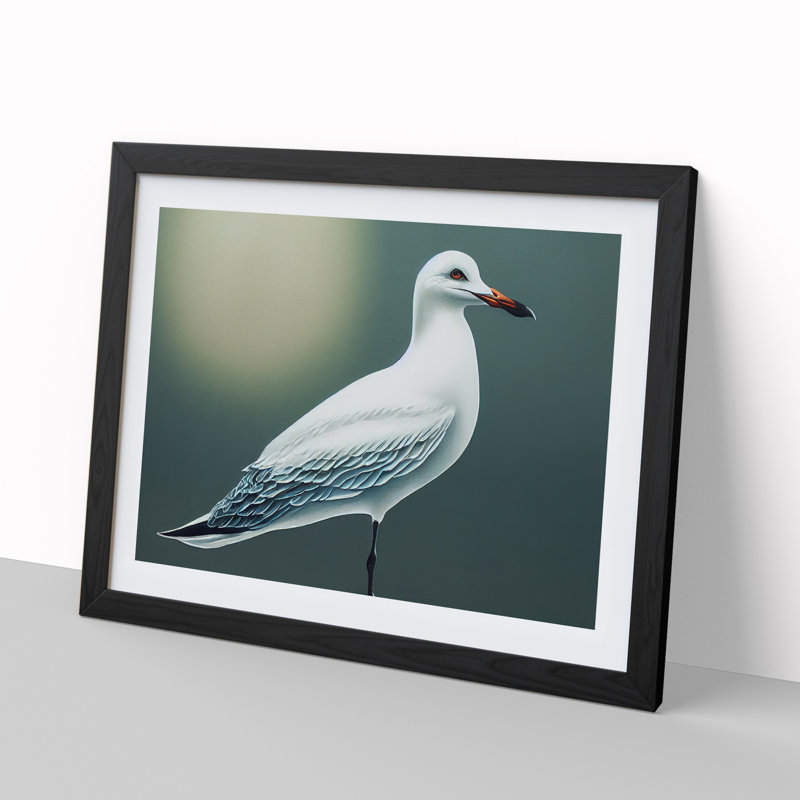 Seagull Portrait Vol.3 - Framed Print, Black , 34cm H x 46cm W x 2cm D