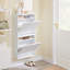 4 Pair Flip Down Shoe Storage