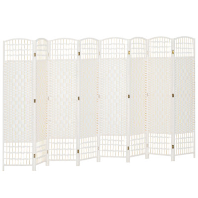 8 Panel Room Divider, Folding Privacy Screen, 5.6
