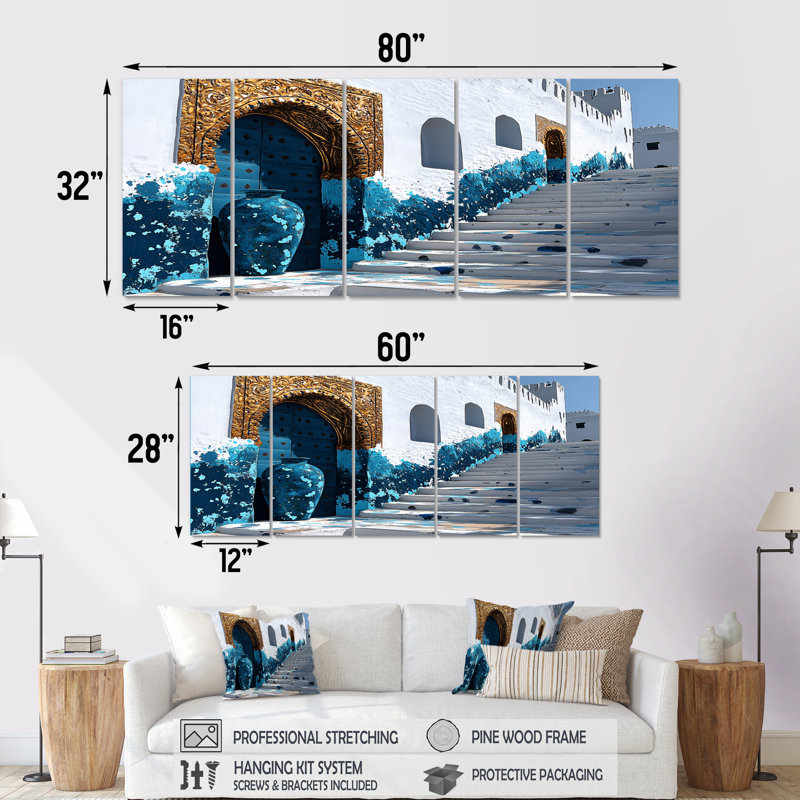 Ensemble de décoration murale marocaine Rabat Gold Casablanca, H 28 po x l 60 po