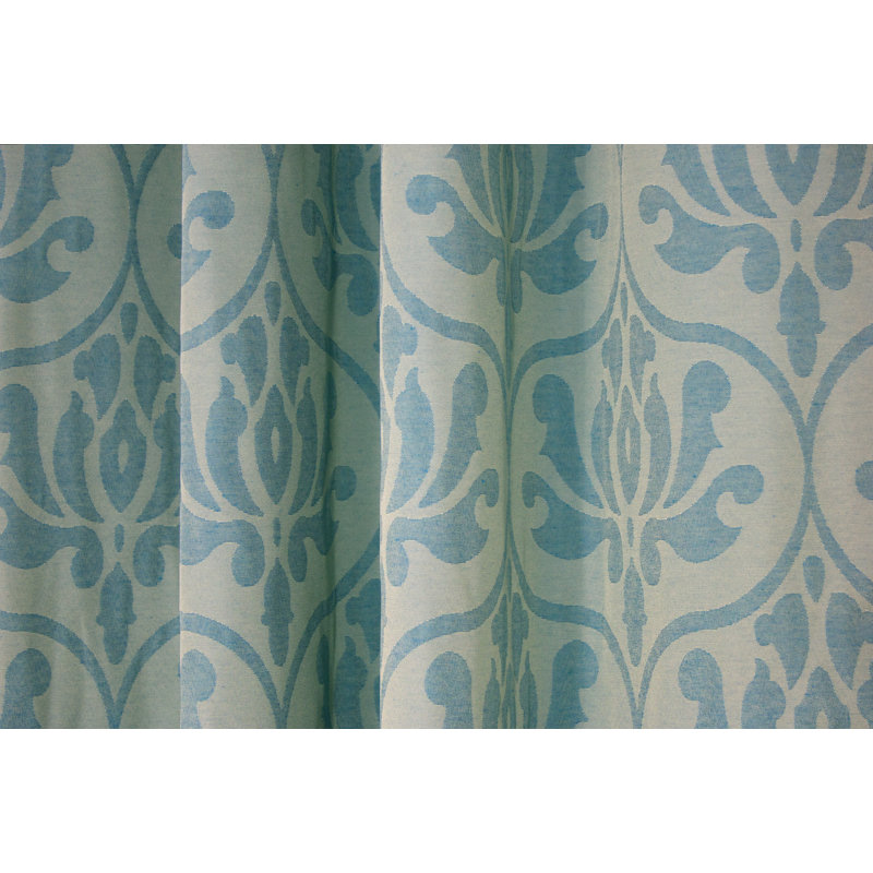 Alcorn Room Darkening Curtain Single Panel, 135cm Width x 245cm Drop, Turquoise