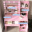 Bedroom Vanity With 12 , Adjustable Color, Large Shelf Storage, White Table Dressing Lights - Three Shelves Brightness, Particle Board