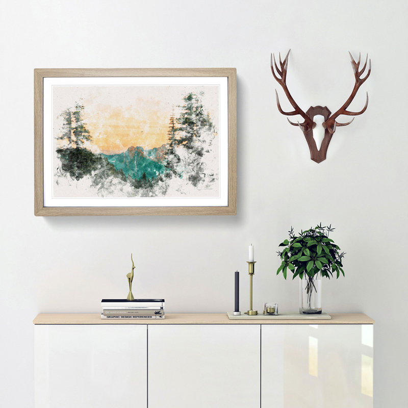 Mount Rainer in Washington - Framed Print, Oak Framed, 45cm H x 63cm W x 2cm D