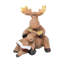 Figurine en résine orignal rustique