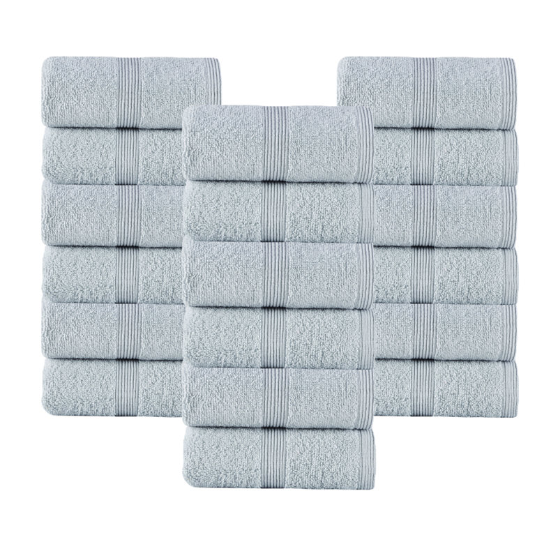 ALLURE TURKISH COTTON WASH CLOTHS, Blue