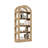 70.86" Tall 5-Tier Teak Arched Bookshelf