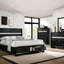 1pc lit grand contemporain noir 1pc