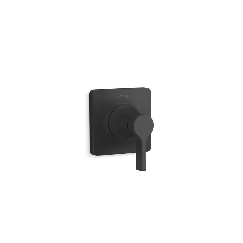 Venza Trim 4.74" x 3.85" Surface Mount Kit Shower, Black