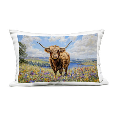 Forest Bird In Nest Outdoor Printed Pillow, design by Franklyn Gregory