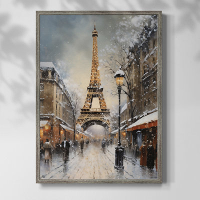 «Christmas Holiday Art», reproduction encadrée en bois massif