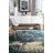 Kazu Vintage Abstract Machine Woven / Power Loomed Performance Blue Rug-413385003