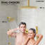 Système de pomme de douche thermostatique double, robinet de douche à pluie haute pression de 16 po avec douchette et jet pour le corps-93884719