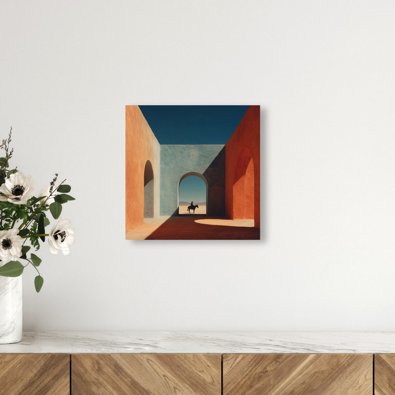 Cobalt Frontier Print by Oliver Gal, 12"H x 12"W, Gallery Wrapped